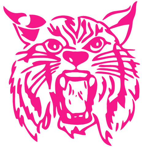 Kansas State Wildcats Hot Pink Retro Throwback Logo Premium DieCut Vinyl Decal PICK SIZE