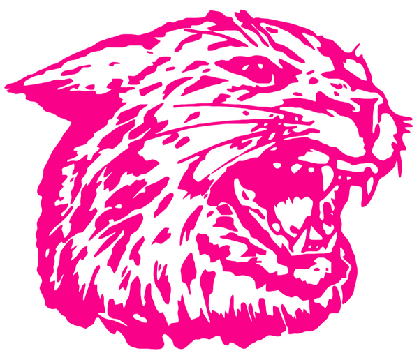 Kansas State Wildcats Hot Pink Retro Throwback Logo Premium DieCut Vinyl Decal PIC SIZE