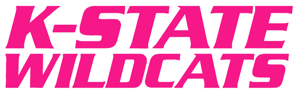 Kansas State Wildcats Hot Pink Team Name Logo Premium DieCut Vinyl Decal PICK SIZE