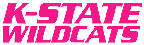 Kansas State Wildcats Hot Pink Team Name Logo Premium DieCut Vinyl Decal PICK SIZE