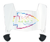 Kansas City Limited Edition Mini Football Helmet Visor Shield w/ Clips - PICK VISOR & LOGO COLOR