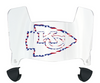 Kansas City Limited Edition Mini Football Helmet Visor Shield w/ Clips - PICK VISOR & LOGO COLOR