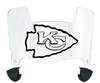 Kansas City Mini Football Helmet Visor Shield w/ Clips - PICK VISOR & LOGO COLOR