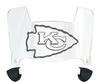 Kansas City Mini Football Helmet Visor Shield w/ Clips - PICK VISOR & LOGO COLOR