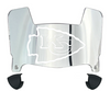 Kansas City Mini Football Helmet Visor Shield w/ Clips - PICK VISOR & LOGO COLOR