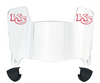Kansas City Mini Football Helmet Visor Shield w/ Clips - PICK VISOR & LOGO COLOR