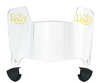 Kansas City Mini Football Helmet Visor Shield w/ Clips - PICK VISOR & LOGO COLOR
