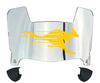 Kansas City Roos Mini Football Helmet Visor Shield w/ Clips - PICK VISOR & LOGO COLOR