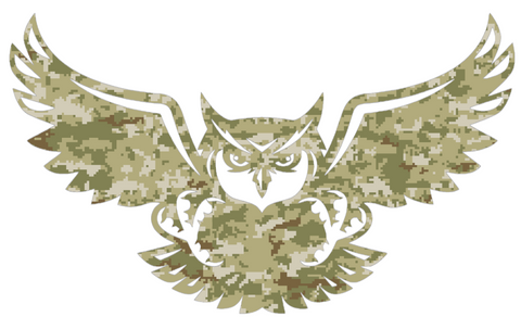 Kennesaw State Owls Mascot Logo Salute to Service Camouflage Camo Vinyl Decal PICK SIZE