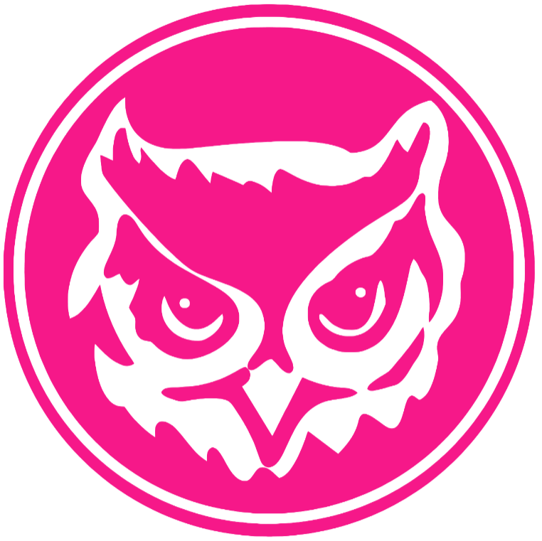 Kennesaw State Owls Hot Pink Retro Throwback Logo Premium DieCut Vinyl Decal PICK SIZE