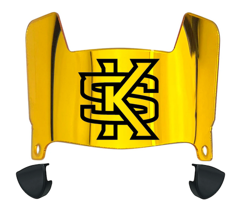 Kennesaw State Owls Mini Football Helmet Visor Shield w/ Clips - PICK VISOR & LOGO COLOR