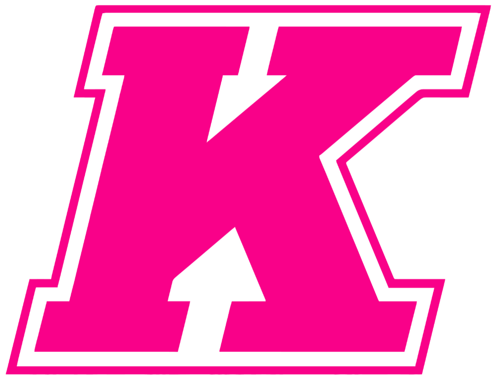 Kent State Golden Flashes Hot Pink K Logo Premium DieCut Vinyl Decal PICK SIZE