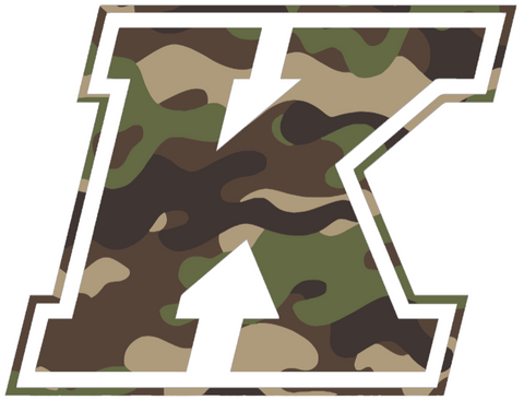 Kent State Golden Flashes Woodland Camo Camouflage K Logo Premium DieCut Vinyl Decal PICK SIZE