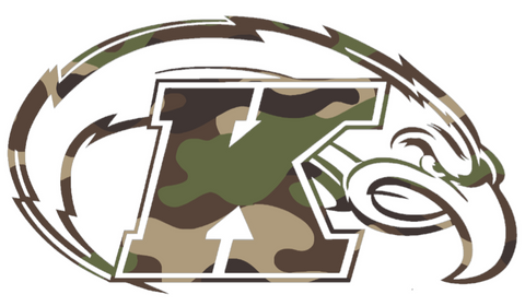 Kent State Golden Flashes Woodland Camo Camouflage Team Logo Premium DieCut Vinyl Decal PICK SIZE