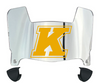 Kent State Golden Flashes Mini Football Helmet Visor Shield w/ Clips - PICK VISOR & LOGO COLOR