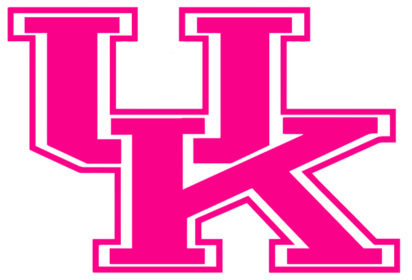 Kentucky Wildcats Hot Pink Retro Throwback Logo Premium DieCut Vinyl Decal PICK SIZE