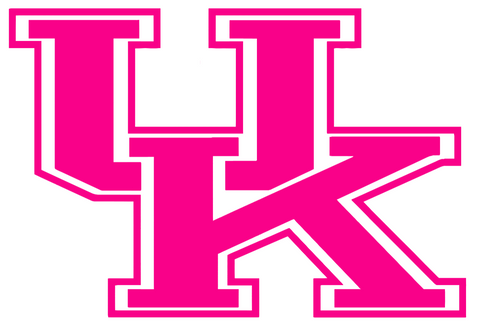 Kentucky Wildcats Hot Pink Retro Throwback Logo Premium DieCut Vinyl Decal PICK SIZE