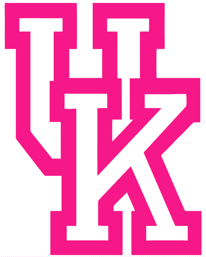 Kentucky Wildcats Hot Pink Retro Throwback Logo Premium DieCut Vinyl Decal PICK SIZE