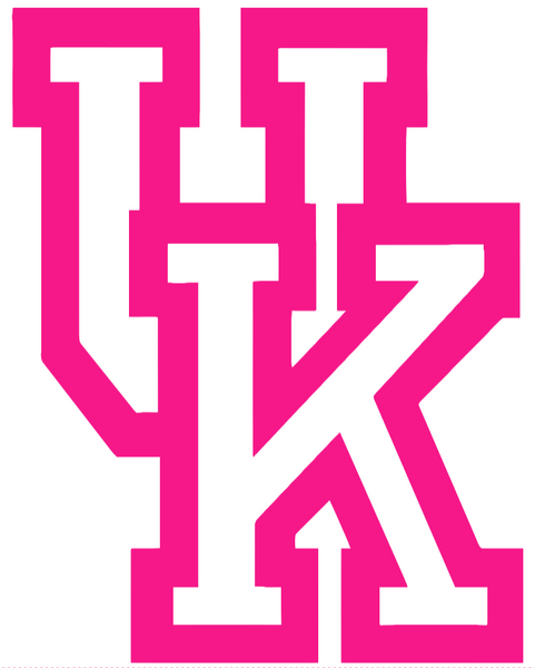 Kentucky Wildcats Hot Pink Retro Throwback Logo Premium DieCut Vinyl Decal PICK SIZE