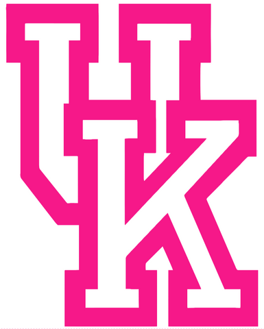Kentucky Wildcats Hot Pink Retro Throwback Logo Premium DieCut Vinyl Decal PICK SIZE
