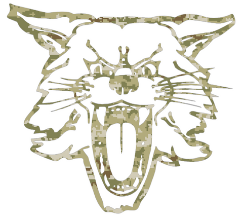 Kentucky Wildcats Retro Throwback Logo Salute to Service Camouflage Camo Vinyl Decal PICK SIZE