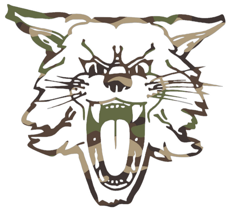 Kentucky Wildcats Woodland Camo Camouflage Retro Throwback Logo Premium DieCut Vinyl Decal PICK SIZE