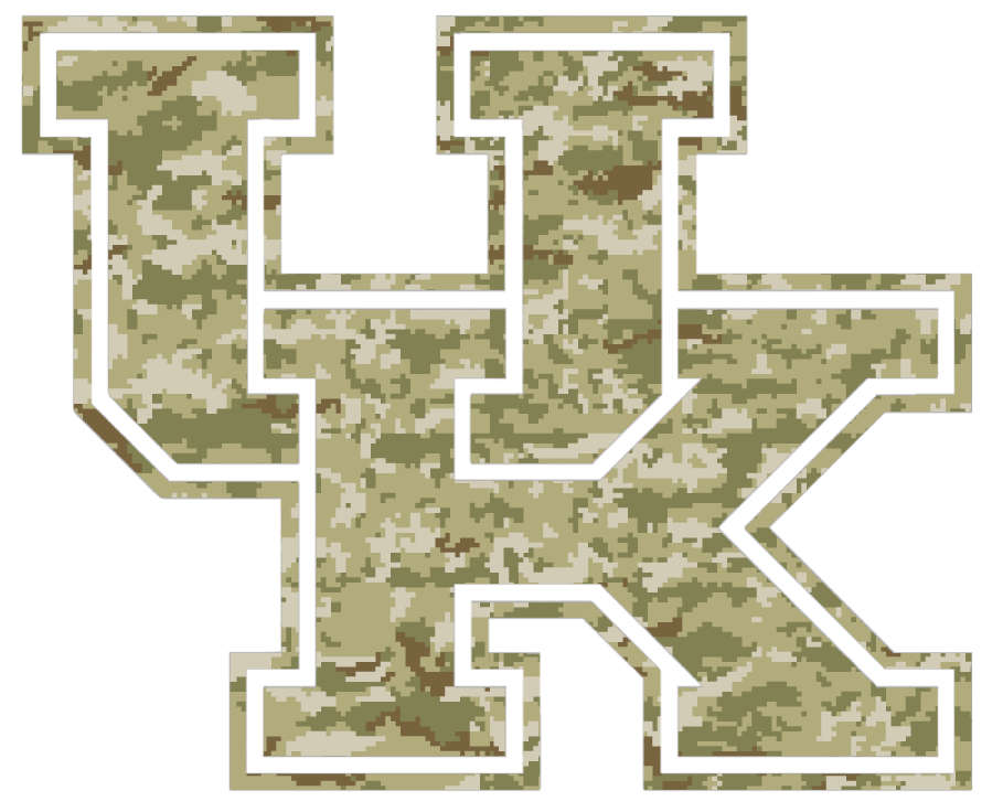 Kentucky Wildcats Team Logo Salute to Service Camouflage Camo Vinyl Decal PICK SIZE