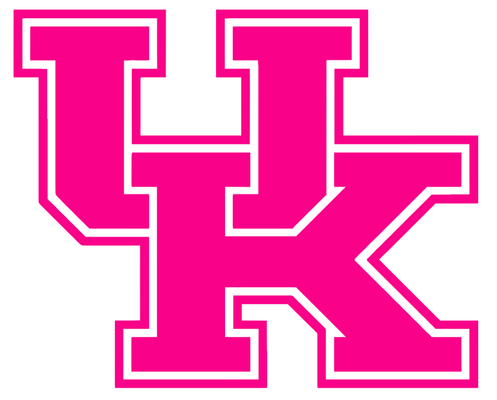 Kentucky Wildcats Hot Pink Team Logo Premium DieCut Vinyl Decal PICK SIZE