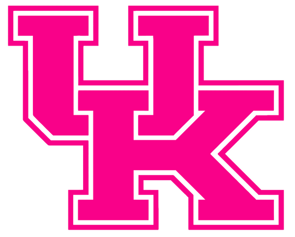 Kentucky Wildcats Hot Pink Team Logo Premium DieCut Vinyl Decal PICK SIZE