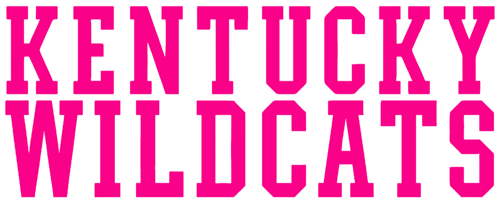 Kentucky Wildcats Hot Pink Team Name Logo Premium DieCut Vinyl Decal PICK SIZE