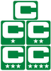 Captain Patch Jersey C Style LIGHT GREEN Football Helmet Decal - Perfect for Adult & Youth Full Size Football Helmets