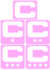 Captain Patch Jersey C Style LIGHT PINK Football Helmet Decal - Perfect for Adult & Youth Full Size Football Helmets