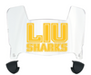 Long Island LIU Sharks Mini Football Helmet Visor Shield w/ Clips - PICK VISOR & LOGO COLOR