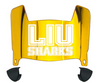 Long Island LIU Sharks Mini Football Helmet Visor Shield w/ Clips - PICK VISOR & LOGO COLOR