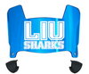 Long Island LIU Sharks Mini Football Helmet Visor Shield w/ Clips - PICK VISOR & LOGO COLOR