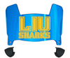 Long Island LIU Sharks Mini Football Helmet Visor Shield w/ Clips - PICK VISOR & LOGO COLOR
