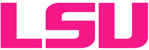 LSU Tigers Hot Pink Team Name Logo Premium DieCut Vinyl Decal PICK SIZE