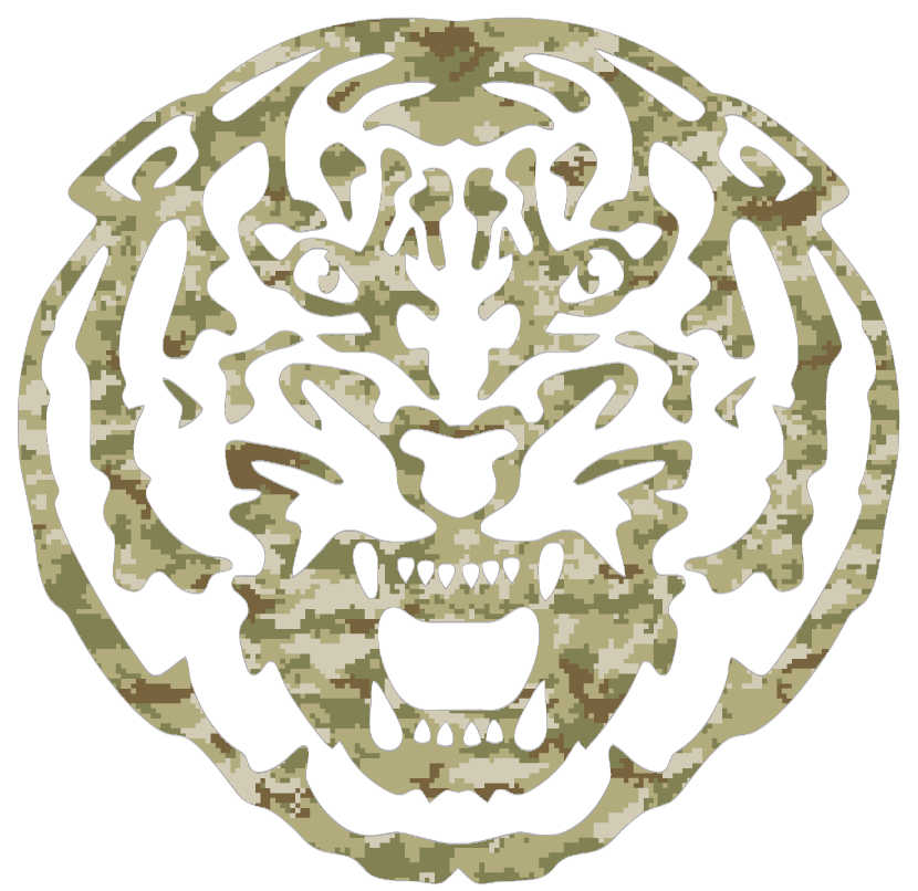 LSU Tigers Team Logo Salute to Service Camouflage Camo Vinyl Decal PICK SIZE