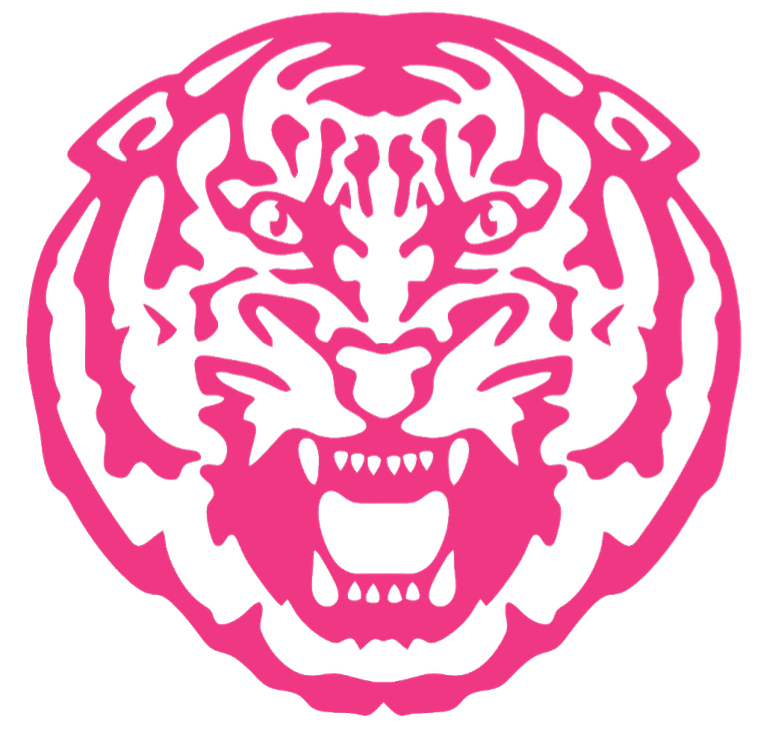 LSU Tigers HOT PINK Team Logo Premium DieCut Vinyl Decal PICK SIZE