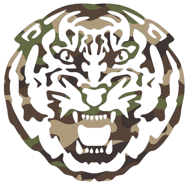 LSU Tigers Woodland Camo Camouflage Team Logo Premium DieCut Vinyl Decal PICK SIZE