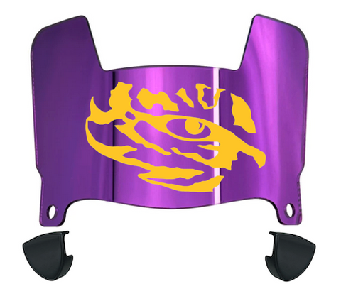 LSU Tigers Mini Football Helmet Visor Shield w/ Clips - PICK VISOR & LOGO COLOR - SportsJewelryProShop
