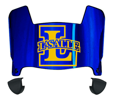 La Salle Explorers Mini Football Helmet Visor Shield w/ Clips - PICK VISOR & LOGO COLOR
