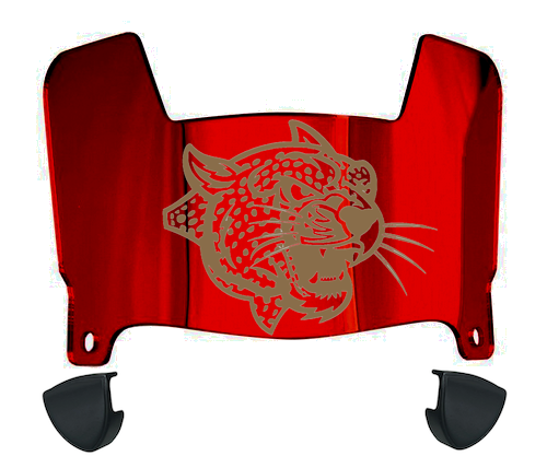 Lafayette Leopards Mini Football Helmet Visor Shield w/ Clips - PICK VISOR & LOGO COLOR