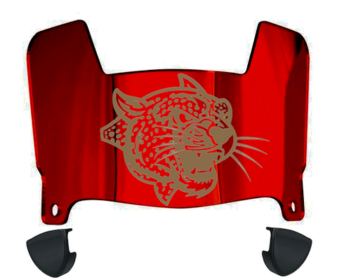 Lafayette Leopards Mini Football Helmet Visor Shield w/ Clips - PICK VISOR & LOGO COLOR