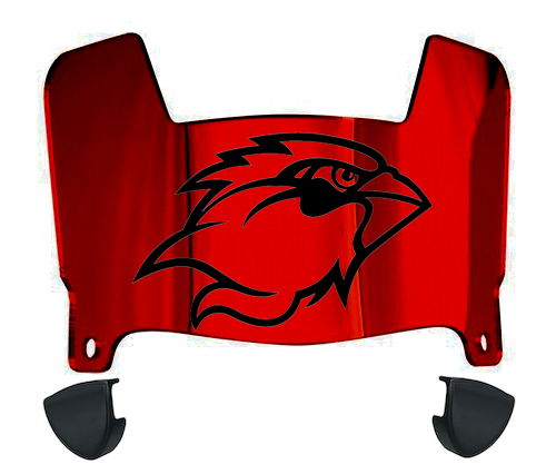 Lamar Cardinals Mini Football Helmet Visor Shield w/ Clips - PICK VISOR & LOGO COLOR