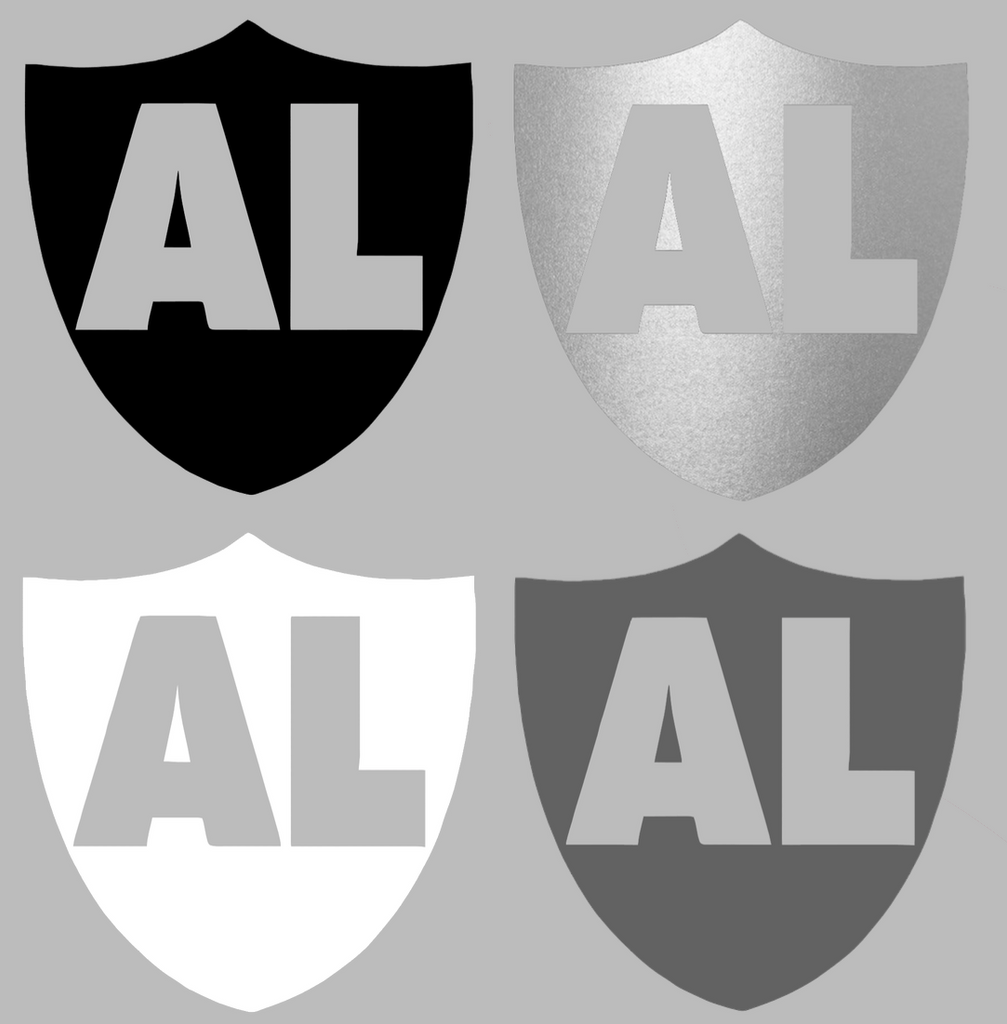 Oakland Raiders Al Davis Logo Premium DieCut Vinyl Decal PICK COLOR & SIZE