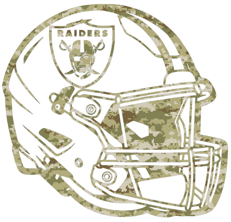 Las Vegas Raiders Football Helmet Salute to Service Camouflage Camo Vinyl Decal PICK SIZE
