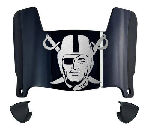 Las Vegas Raiders Mini Football Helmet Visor Shield w/ Clips - PICK VISOR & LOGO COLOR