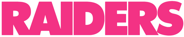 Las Vegas Raiders Hot Pink Team Name Logo Premium DieCut Vinyl Decal PICK SIZE