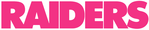 Las Vegas Raiders Hot Pink Team Name Logo Premium DieCut Vinyl Decal PICK SIZE